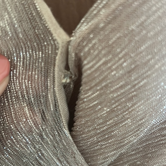 BB Dakota Love To Love You Pink Metallic Midi Cocktail Dress - Picture 8 of 13